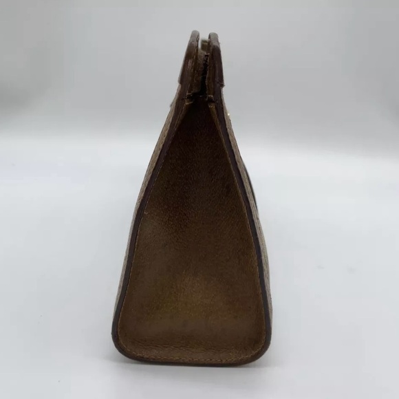💯 Authentic Gucci suprime GG Sherry Line PVC Brown Clutch Bag NS080844 - Picture 5 of 15